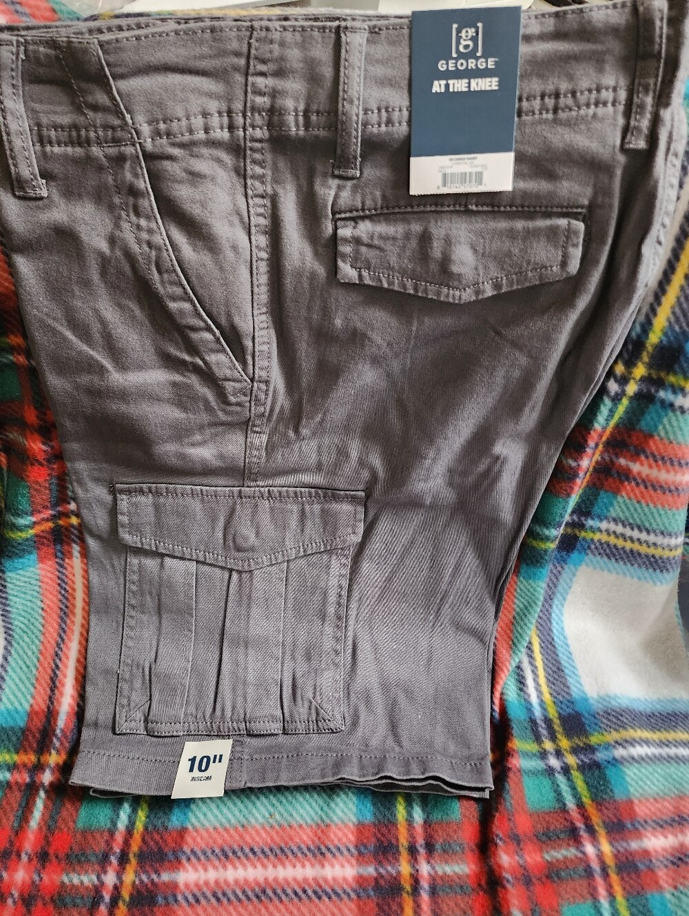 George Men’s Gray Cargo Shorts - At The Knee W30